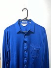 Mens Capri Silcotti Vintage Long Sleeve Shirt Size Large Button Down Blue