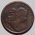 1804 Draped Bust Half Cent - Plain 4 stemless - Damage - Us 1 2c Copper Coin