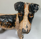 Antique Hubley Wire Haired Fox Terrier Cast Iron Doorstop 1920 s Pennsylvannia