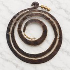 Vintage-style Brutalist Spiral Hanging Metal Wall Sculpture Boho Handmade Art