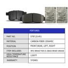 Front   Rear Ceramic Brake Pads For 2008 2009 2010 2011 Honda Accord Ex Ex-l