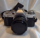 Vtg  Canon Av-1 Slr 35mm Film Camera Fd 50mm Viewfinder