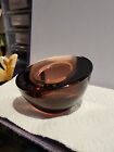 Orrefors Sweden Art Glass Nordic Light Votive Holder Dark Purple   Magenta 