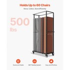 Folding Chair Rack Cart For 60 Chairs Of 500lbs Casters locking Wheels