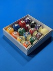 The Level Best Pool Ball Set Swirl Hexagon Style Nos Vintage New Old Stock