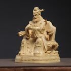 8  Boxwood Carved Chinese Dragon King Statue Rain God Sea Long Wang Mythology