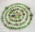 Genuine Beach Sea Glass 100 Pieces Beautiful Greens Olive  Mint  Emerald  Kelly