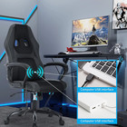 Pc Gaming Chair Massage Office Chair Ergonomic Desk Chair Adjustable Pu Leather