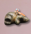 Vintage Stone Frog Fetish Totem Figure Hand Carved Miniature Animal 1 