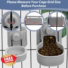Fhiny Rabbit Guinea Pig Feeder Waterer Gravity Dispenser Cage