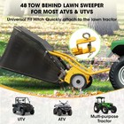 48  Tow Behind Lawn Sweeper Leaf Collector Sweeper For Lawn 25 16 Cu Ft Capacity