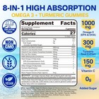 Vegan -3 Gummies 1000mg   Turmeric -  3 Fish Oil Alternative For