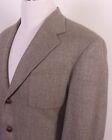Vintage Euc Gray Beige 100  Wool Tweed Patch Pocket Blazer 3 Button 40 L