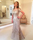 Plus Size Mother Of The Bride Dresses Mermaid Cap Sleeve Satin For Wedding Party
