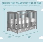 Dream On Me Chelsea 5-in-1 Convertible Crib In Steel Grey New Zealand Pinewood