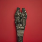 Old Vintage German Spoon Figural Couple Design - Signed  Pewter Collectible