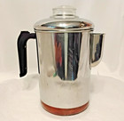 Revere Ware 6cup Copper Coffee Percolator Bakelite Handle Chipped Display Parts