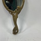 Vintage Art Nouveau Style Brass Hand Mirror