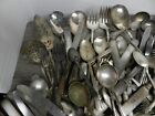 Silverplate Flatware Lot Of 100 Assorted Tarnished Mixed Pieces C85j
