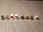 Vintage Lot Of 8 Variety   Various Collectible Thimbles