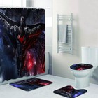 Batman Waterproof Bathroom Shower Curtain Set Non-slip Bath Mat Toilet Lid Cover