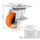 2 5 Inch Caster Wheels  Casters Set Of 4 heavy Duty Caster With Brake top Plate