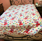 Vintage Lisa Frank Gumball Print Twin Bed Comforter 1987 Damaged