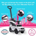 Best Ride On Cars Stroller Mercedes G-wagon 3 In 1 Push Car  White  open Box 