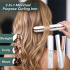 Cordless Hair Straightener And Curler 2 In 1 Ceramic Flat Iron Mini Cordless