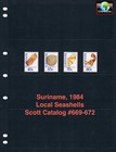  5 40 Scott Value - 1984 Suriname Seashells Shells Caribbean Surinam Mnh Nh Umm