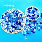 500g  1 1lb Bulk Crystal Mosaic Tiles  Assorted Color Opaque Mosaic Glass Crafts