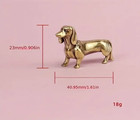 Brass Dachshund Animal Statue Small Sculpture Tabletop Figurine Home Decor Gifts