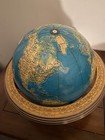 Vintage 12    Crams Physical Political Terrestrial World Globe On Metal Stand