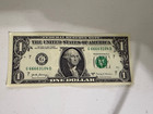 2017a -  1 One Dollar Bill Fancy Serial Number Note 66663104 - 4 In A Row 6 s