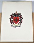 6  Original Antique 1900s Coat Of Arms Crest Van Rensselaer Nj Family Decor