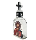 Glass Holy Water Bottle Icon Of Christ The Teacher 5 Inch