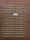 16x Round 14mm Antique Brass Stair Rods 32 Brackets French 734mm C1920 Polished