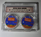 Super Mario Bros - 2 X 1 Oz Copper Coins Colorized In Dual Slab Display