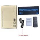 4x4 4 In 4 Out 4k Hdmi Matrix Switcher W  Edid Extractor   Ir Remote Control O