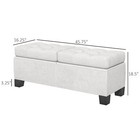 46  Entryway Storage Ottoman Bench Upholstered Bedroom End Of Bed Tufted Seat
