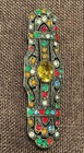 Original Vintage 1920s Art Deco Nouveau Multicolor Rhinestone Brooch Pin