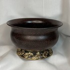 Teleflora Gift Decorative Bowl W  Modern Gold Leaf Design - New