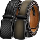 Men s Ratchet Belt 2 Pack-click Leather Belt Adjustable For Men Gift 1 3 8-cu   