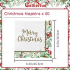 Christmas Party Supplies  Disposable Paper 6 5 X Inches  Golden green red 