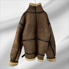 Authentic Vintage Brown Shearling Flight Jacket Pre Owned Very Good Condition