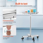 Uimoso Mobile Mayo Stand Stainless Steel Tray 25 2 -39 8  With Removable Tray