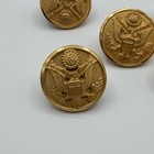 Set Of 5 Vintage Waterbury Military Eagle Metal Buttons 7 8   