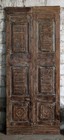 Vintage Carved Door Rustic Distressed Blue Double Door Farmhouse Decor 80x34