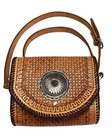 Wayne Franklin  Leather Stamped Bag  Sunshine Reeves Button  Handmade