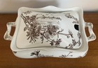 Antique George Jones   Sons Tureen   Lid Chrysanthemum Brown   Cream Circa 1885